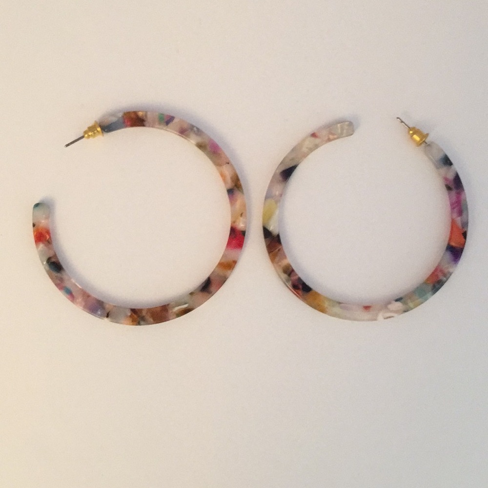 Colorful Leucite Hoop Earrings